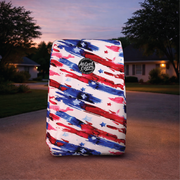 Stars & Stripes Golf Cart Cover zipper detail