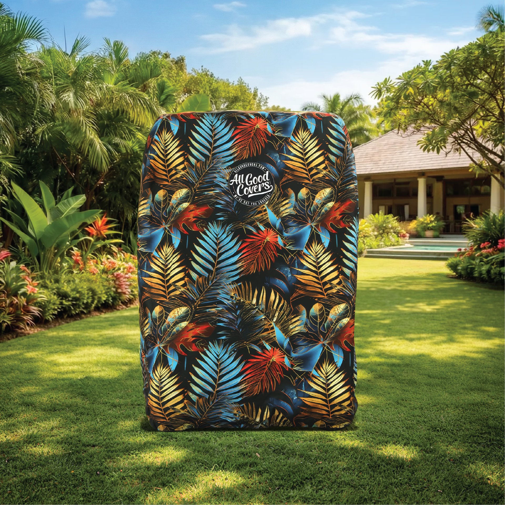 Electric Canopy Golf Cart Cover rear angle view