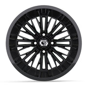 GTW Viper 15in Golf Cart Wheel Gloss Black view 2 - Fits Club Car EZGO Yamaha