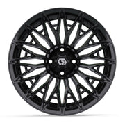 GTW 16x7 Blur Golf Cart Wheel Gloss Black view 2 - Fits Club Car EZGO Yamaha