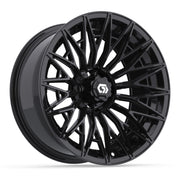 GTW 16x7 Blur Golf Cart Wheel Gloss Black - Fits Club Car EZGO Yamaha