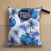 Teal Blue Tropics Golf Cart Cover full coverage view