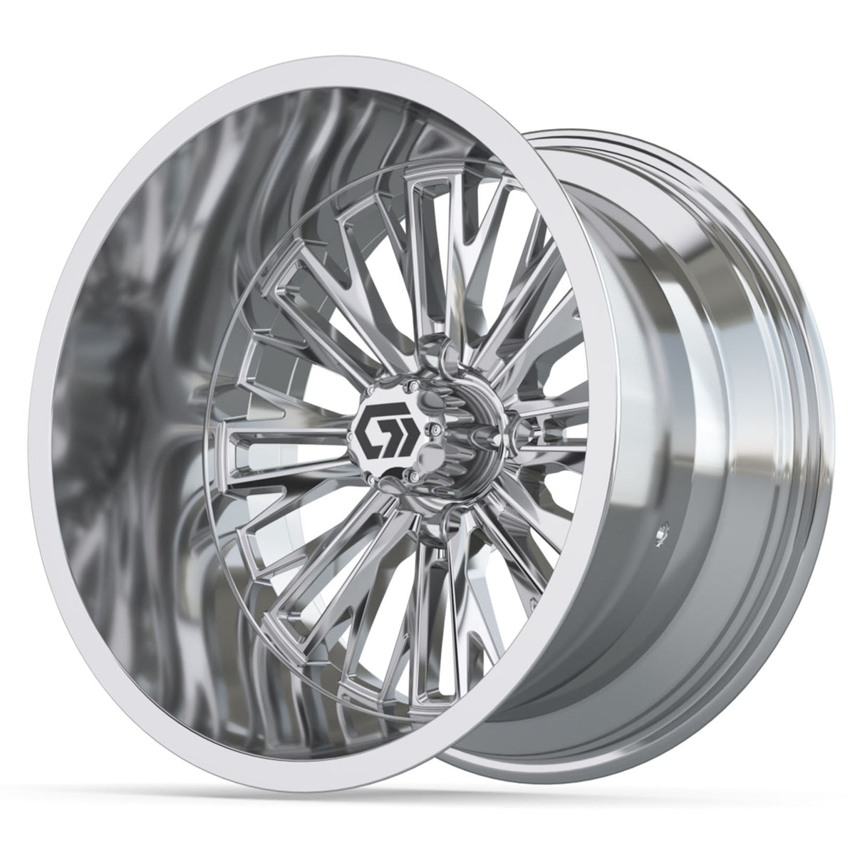 GTW Viper 15in Golf Cart Wheel Chrome view 3 - Fits Club Car EZGO Yamaha