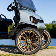 GTW 16x7 Phantom Golf Cart Wheel Gloss Black view 7 - Fits Club Car EZGO Yamaha