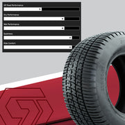 Golf Cart 10in Alloy Wheel and Turf Tire Set of 4 view 8 - Fits Club Car EZGO Yamaha