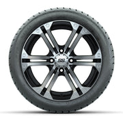 Golf Cart 12in Alloy Wheel and All-Terrain Tire Set of 4 view 2 - Fits Club Car EZGO Yamaha
