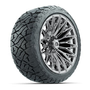 GTW 16" Blur Chrome Golf Cart Wheels & 225/40-R16 Maverick All Terrain Tires