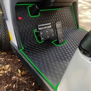 Xtreme Floor Mats for EZGO TXT / S2 / Workhorse / Express S4 / Valor / Cushman / Navitas - Black/Green