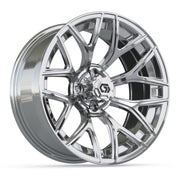 GTW 16x7 Monaco Golf Cart Wheel Chrome - Fits Club Car EZGO Yamaha