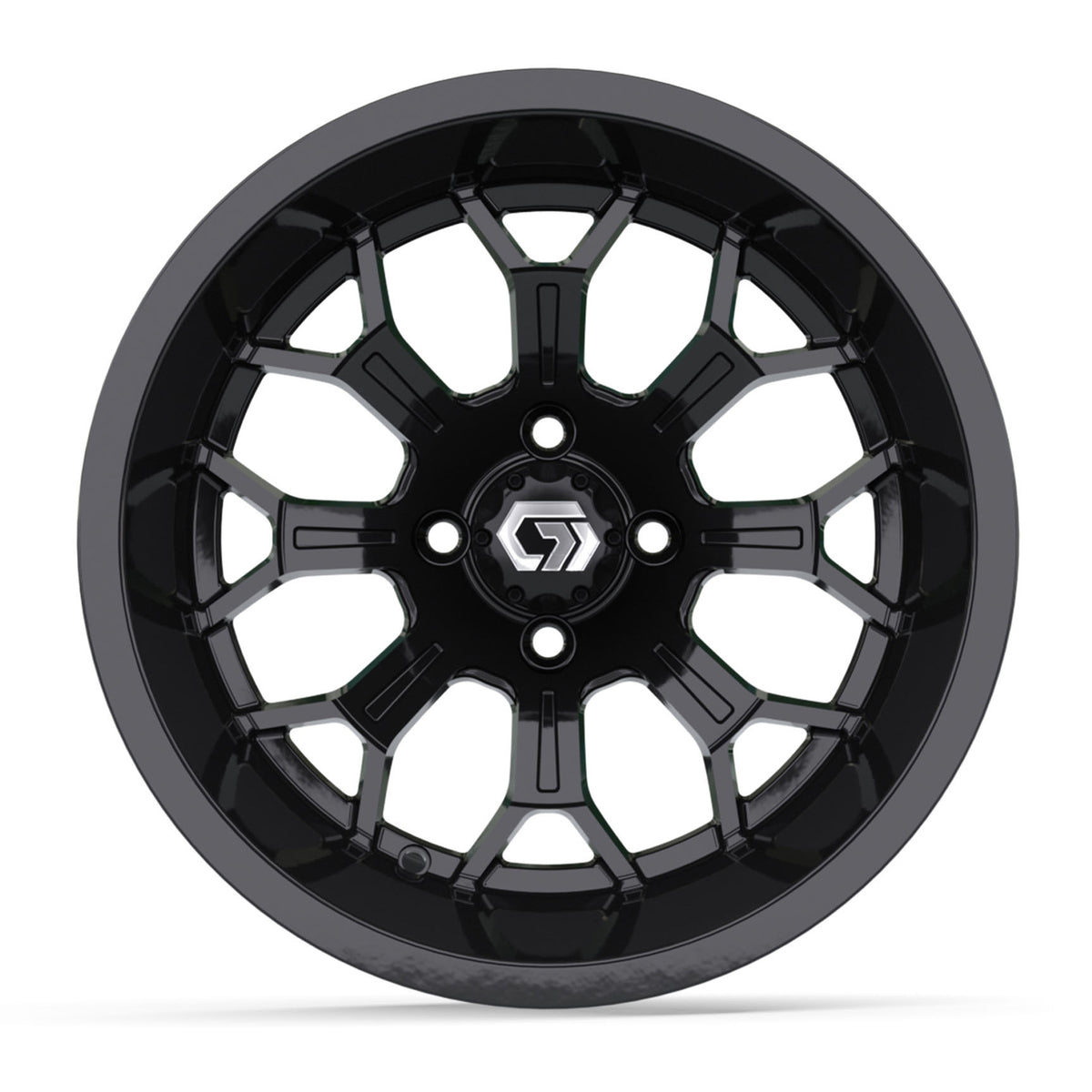 GTW Assault 15in Golf Cart Wheel Gloss Black view 2