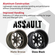 GTW Assault 15in Golf Cart Wheel Matte Bronze view 4