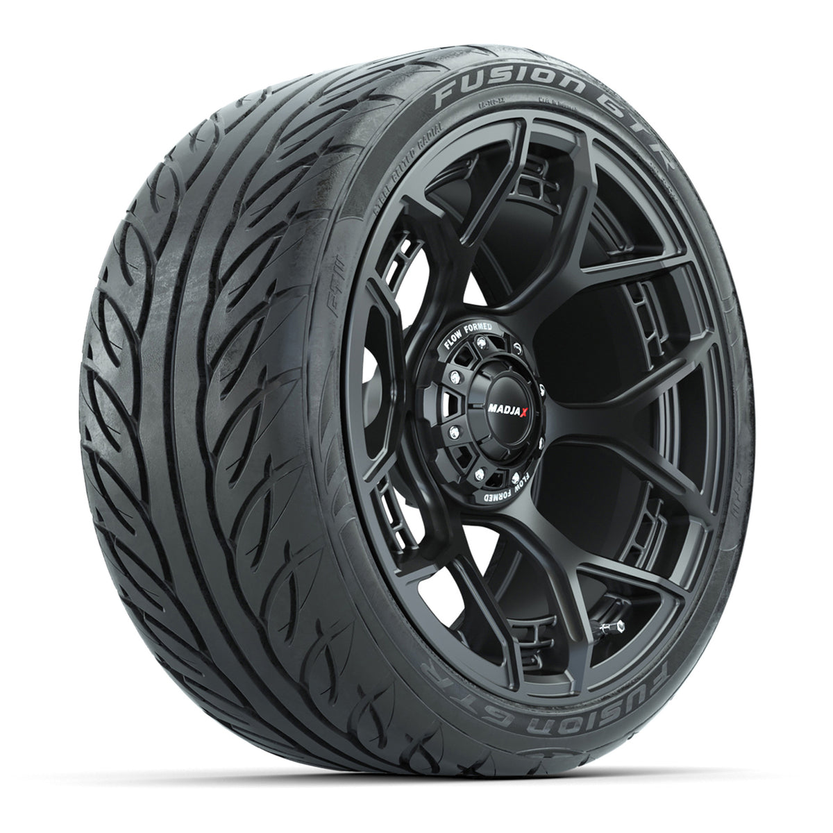 Golf Cart 14in Chrome Alloy Wheel and 23in AT Tire Set of 4 Premium - Fits Club Car EZGO Yamaha