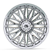 GTW 16x7 Blur Golf Cart Wheel Chrome view 2 - Fits Club Car EZGO Yamaha