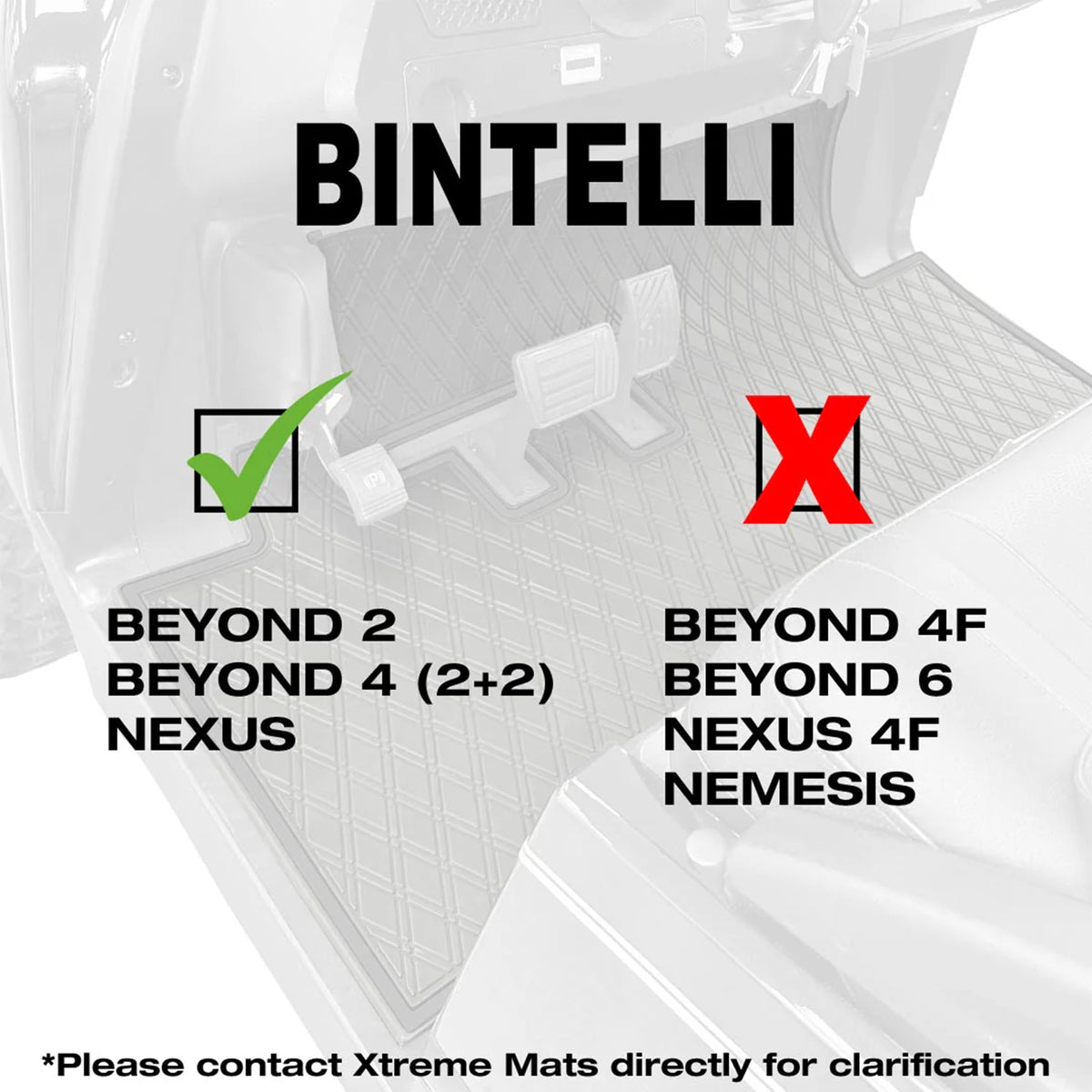 Xtreme Floor Mats for Bintelli Beyond / Nexus - Black/Red