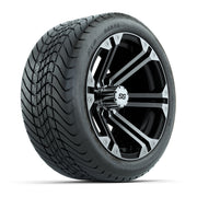 Golf Cart 12in Alloy Wheel and All-Terrain Tire Set of 4 - Fits Club Car EZGO Yamaha