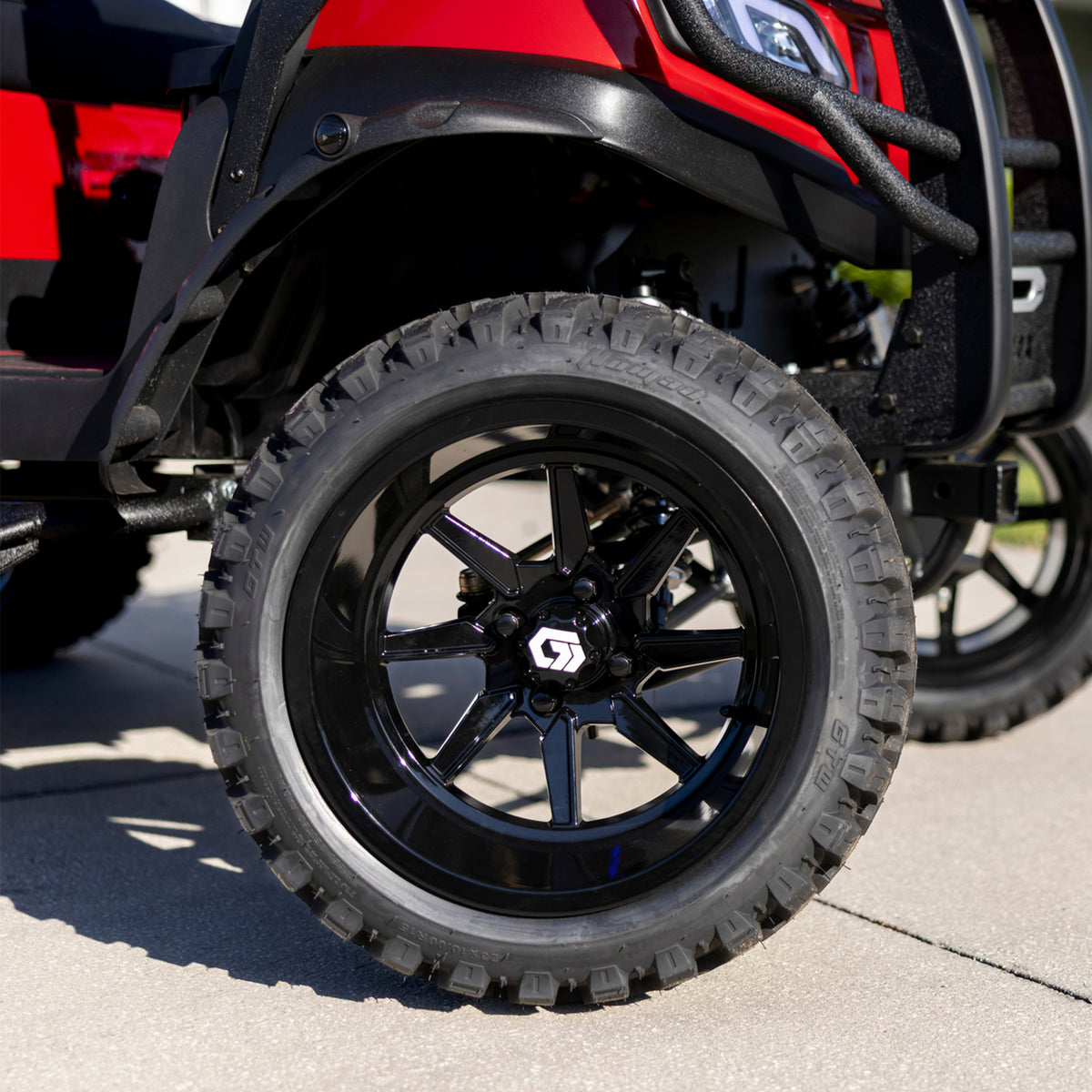 GTW Reaper 15in Golf Cart Wheel Gloss Black view 7 - Fits Club Car EZGO Yamaha