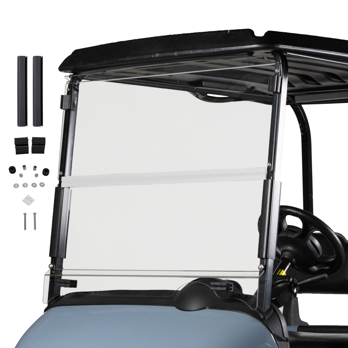 Golf Cart Fold-Down Windshield Clear EZGO RXV