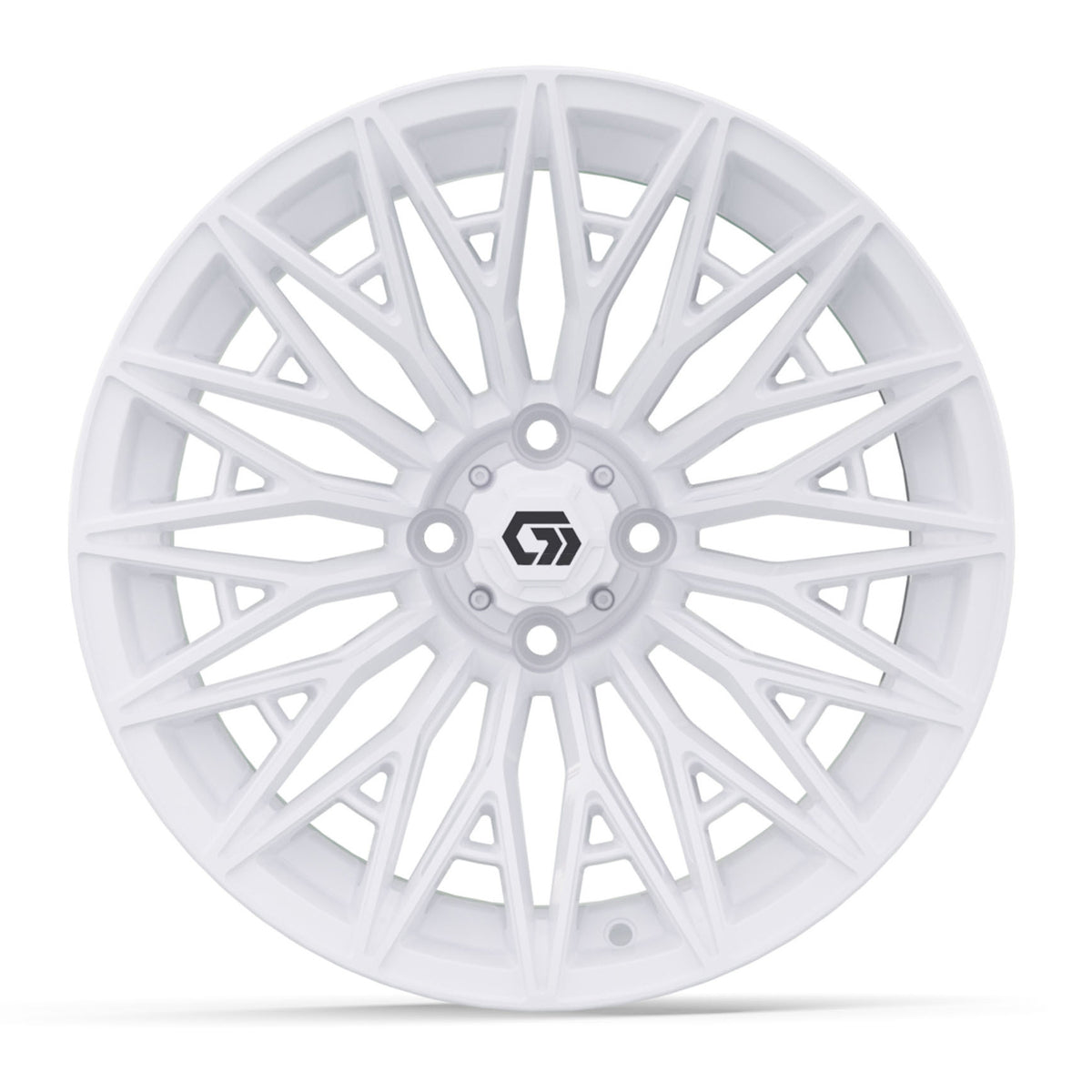 GTW 16x7 Blur Golf Cart Wheel Gloss White view 2 - Fits Club Car EZGO Yamaha