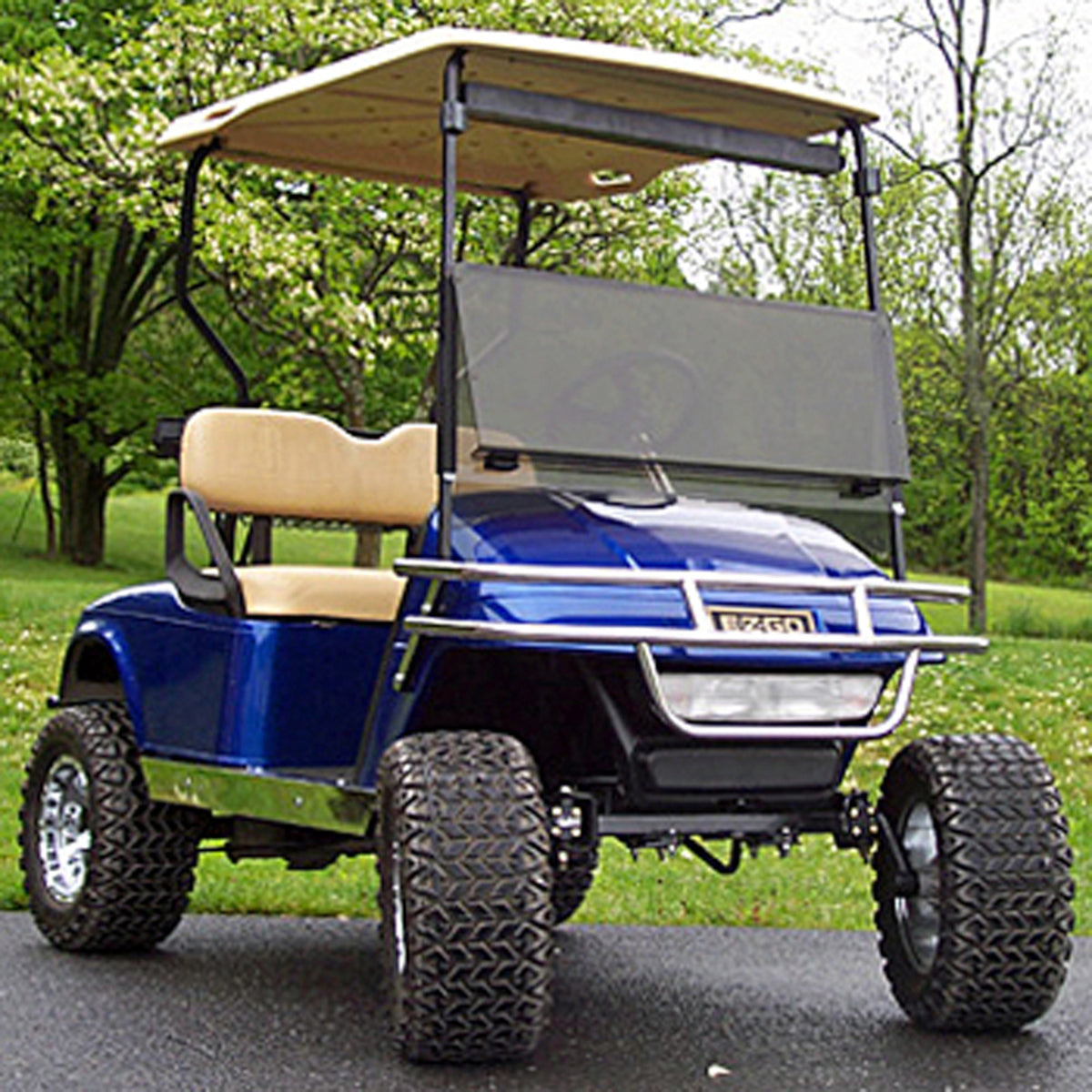 Golf Cart Fold-Down Windshield Tinted EZGO TXT