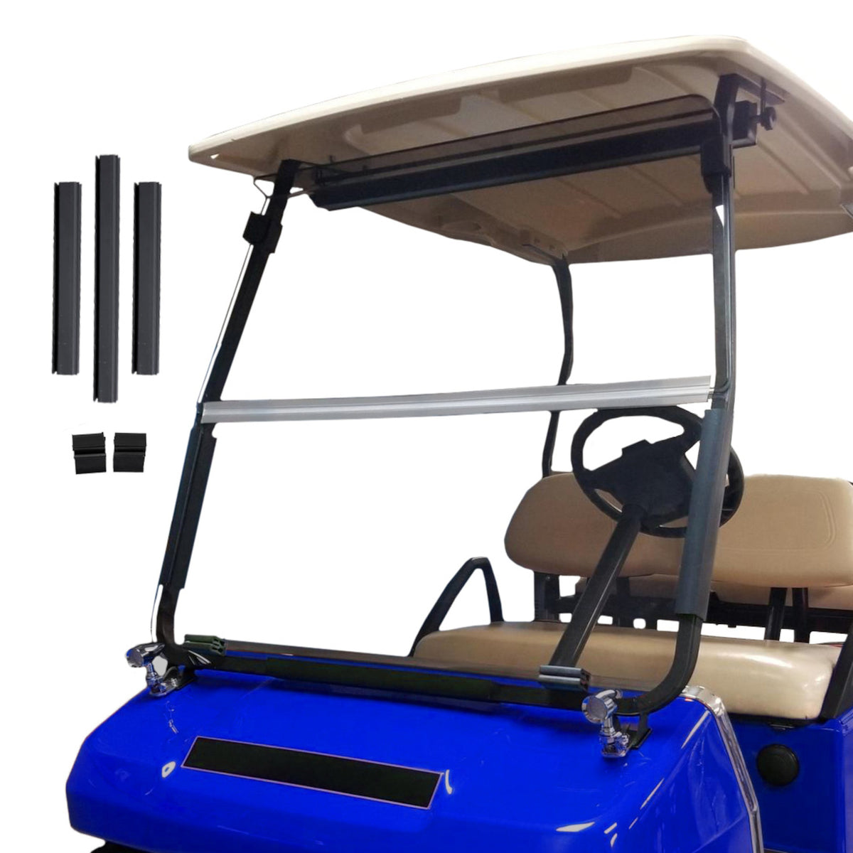 Golf Cart Fold-Down Windshield Clear Club Car DS 2000 and Up