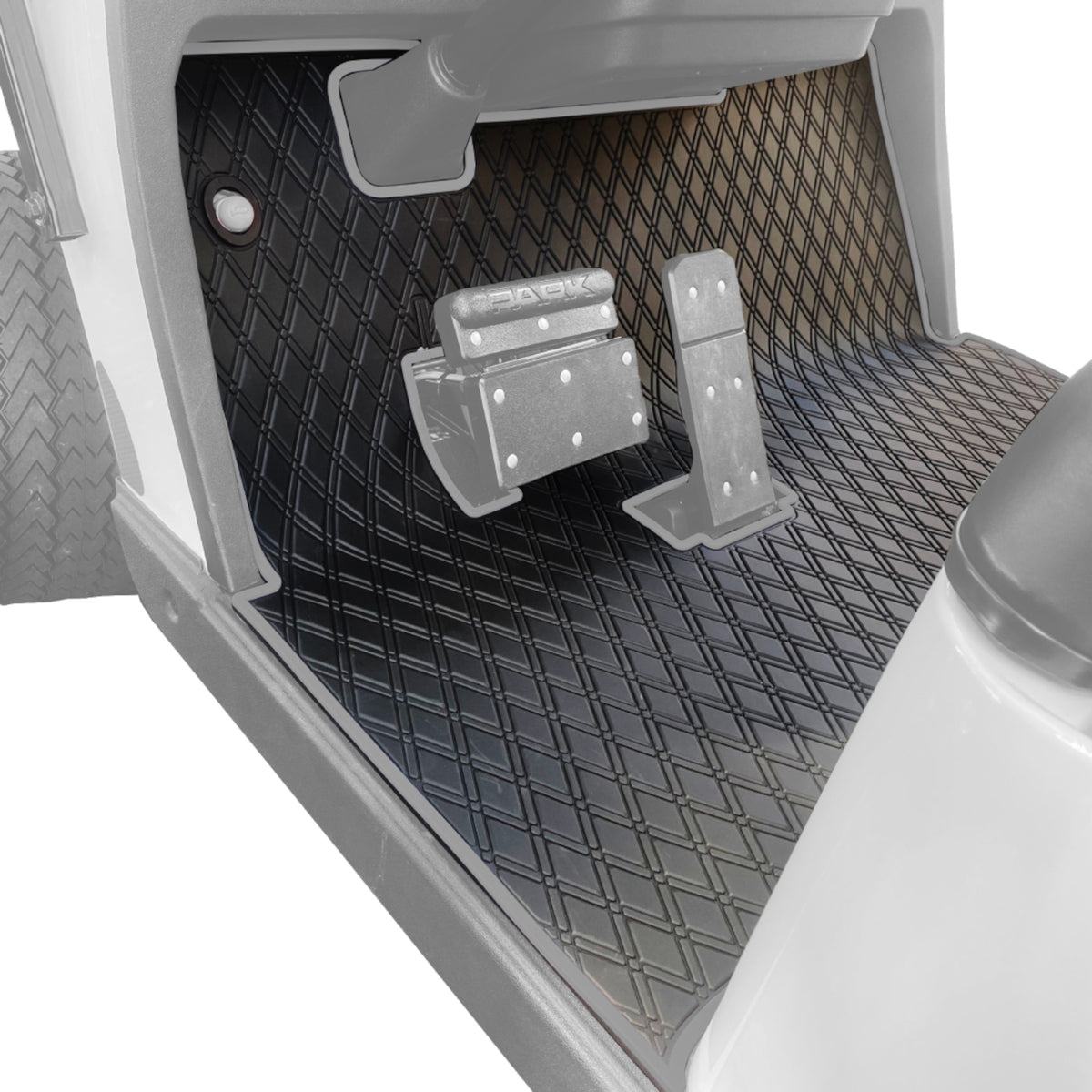 Xtreme Floor Mats for EZGO TXT / S2 / Workhorse / Express S4 / Valor / Cushman / Navitas - Black/Grey