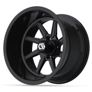 GTW Reaper 15in Golf Cart Wheel Gloss Black view 3 - Fits Club Car EZGO Yamaha