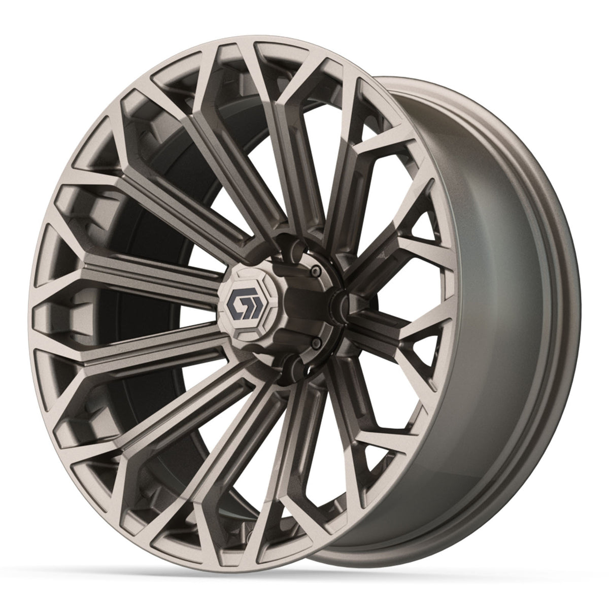 GTW 16x7 Phantom Golf Cart Wheel Matte Bronze view 3 - Fits Club Car EZGO Yamaha